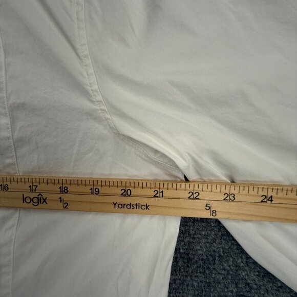 Armani Jeans 2XL Fitted White Button Up Shirt Long Sleeve Cotton Blend Stretch * - Picture 5 of 16
